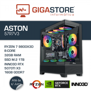 Desktop Gaming ASTON-57R7V3 RYZEN 7 9800X3D 32GB RAM 1TB SSD W11